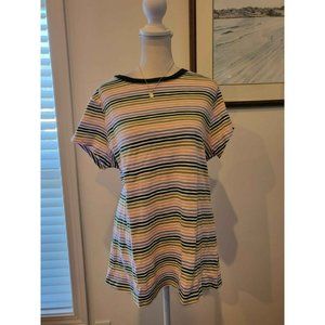 Women's large striped short sleeve shirt Universal Thread NWT